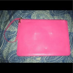 Large pink wristlet